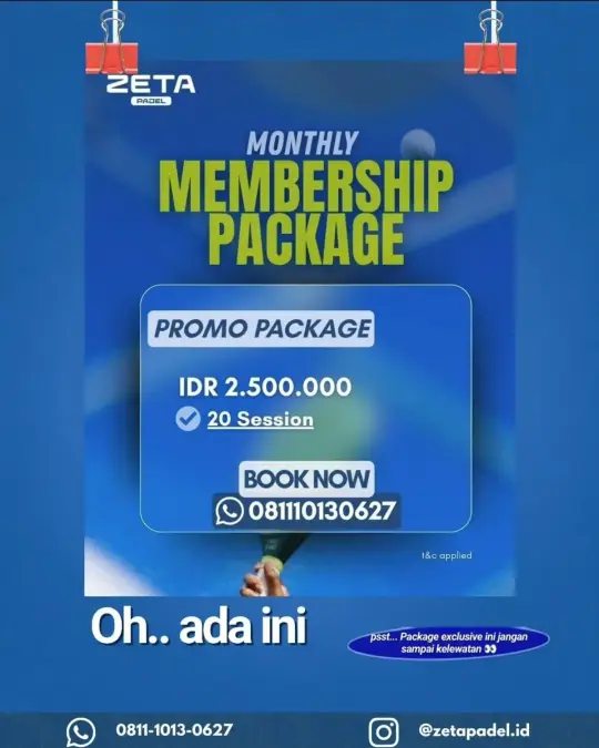 Monthly membership package poster