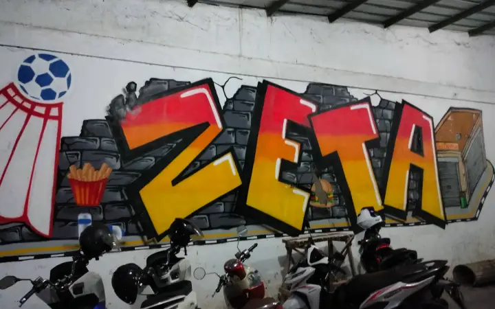 The ZETA graffiti mural